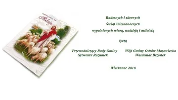Życzenia wielkanocne od władz gminy Ostrów Mazowiecka