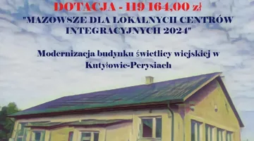 Świetlica w Kutyłowie-Perysiach zyska nowe oblicze!