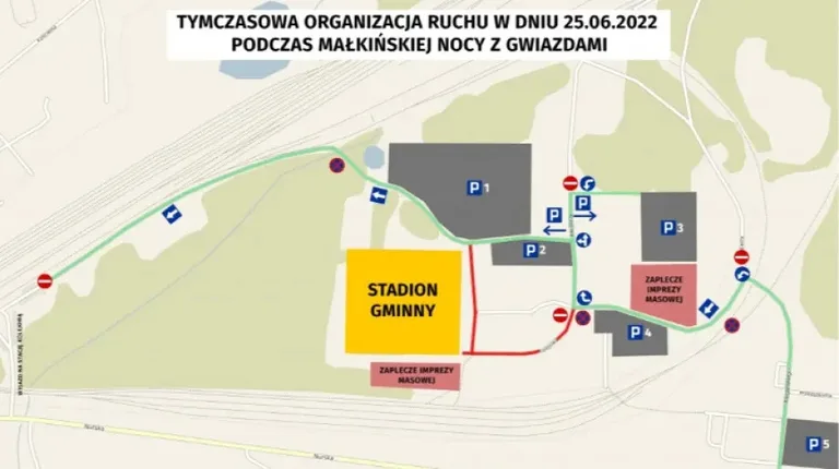 Tymczasowa zmiana organizacji ruchu podczas 'Małkińskiej Nocy z Gwiazdami'