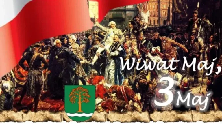 Zaproszenie na uroczyste obchody 232. rocznicy uchwalenia Konstytucji 3 Maja w Małkini Górnej