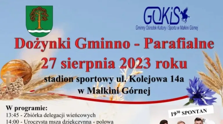 Dożynki Gminno-Parafialne w Małkini Górnej w 2023 roku