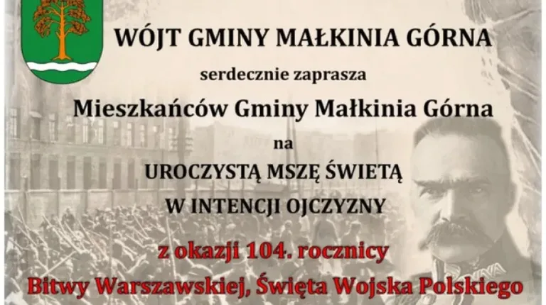 Wójt Gminy Małkinia Górna zaprasza na uroczystości gminne