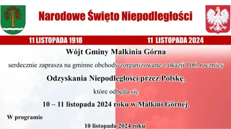 Uczcijmy razem naszą historię. 106 lat odzyskania niepodległości