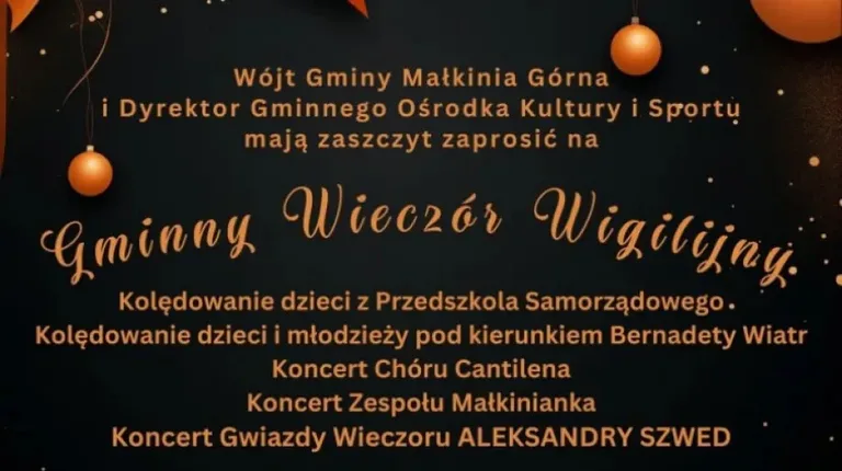 Świąteczne kolędowanie w Małkini Górnej. Gwiazdą wieczoru Aleksandra Szwed! (wideo)