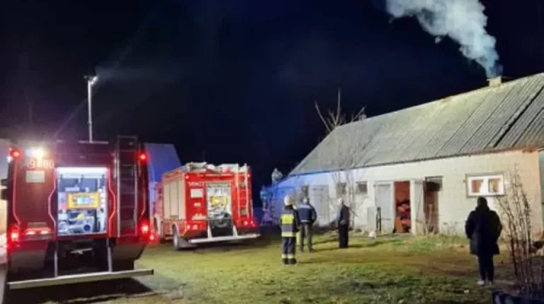 Interwencja straży pożarnej w miejscowości Sulęcin Włościański