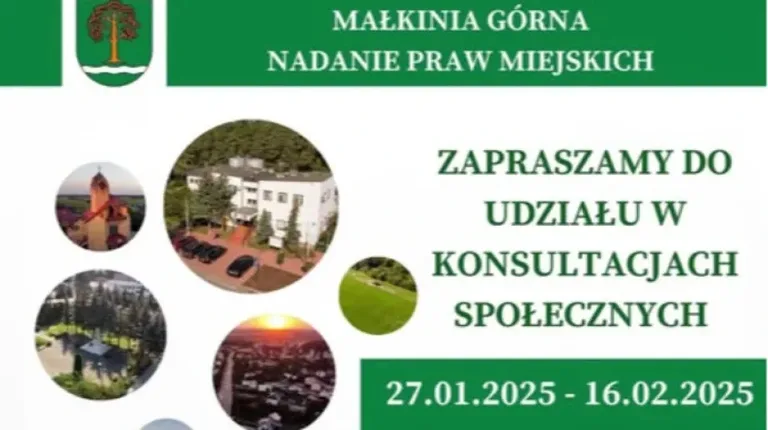 Konsultacje społeczne w sprawie nadania praw miejskich dla Małkini Górnej