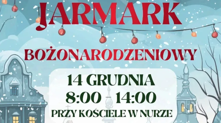 Świąteczny jarmark w Nurze. Kolędy, rękodzieło i spotkanie z Mikołajem