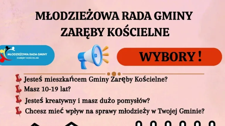 Wykorzystaj swoją szansę na zmiany w gminie! Ruszają wybory do Młodzieżowej Rady Gminy Zaręby Kościelne