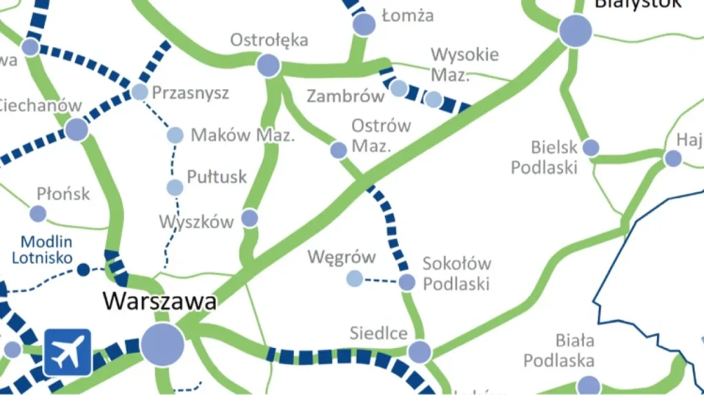 Ministerstwo pokazało Zintegrowaną Sieć Kolejową. Za trzy lata w 1,5 godziny do stolicy