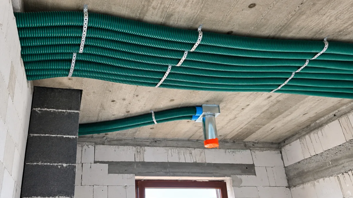 Instalacja rekuperacji w domu na etapie budowy 