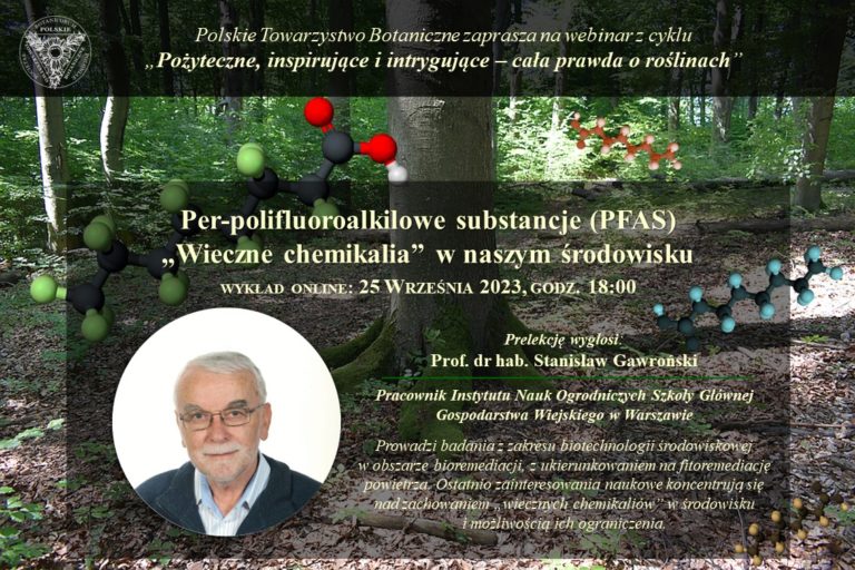 Webinarium „Per-polifluoroalkilowe substancje (PFAS) – ‘Wieczne chemikalia’ w naszym środowisku”, 25 września 2023 r.