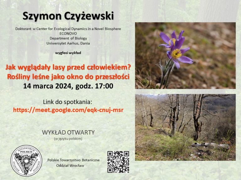Spotkanie naukowe Oddziału Wrocławskiego PTB, 14 marca 2024 r. (czwartek), godz. 17.00, wykład otwarty w języku polskim (on-line)