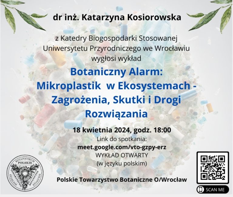 Spotkanie naukowe Oddziału Wrocławskiego PTB, 18 kwietnia 2024 r. (czwartek), godz. 18.00, wykład otwarty w języku polskim (on-line)