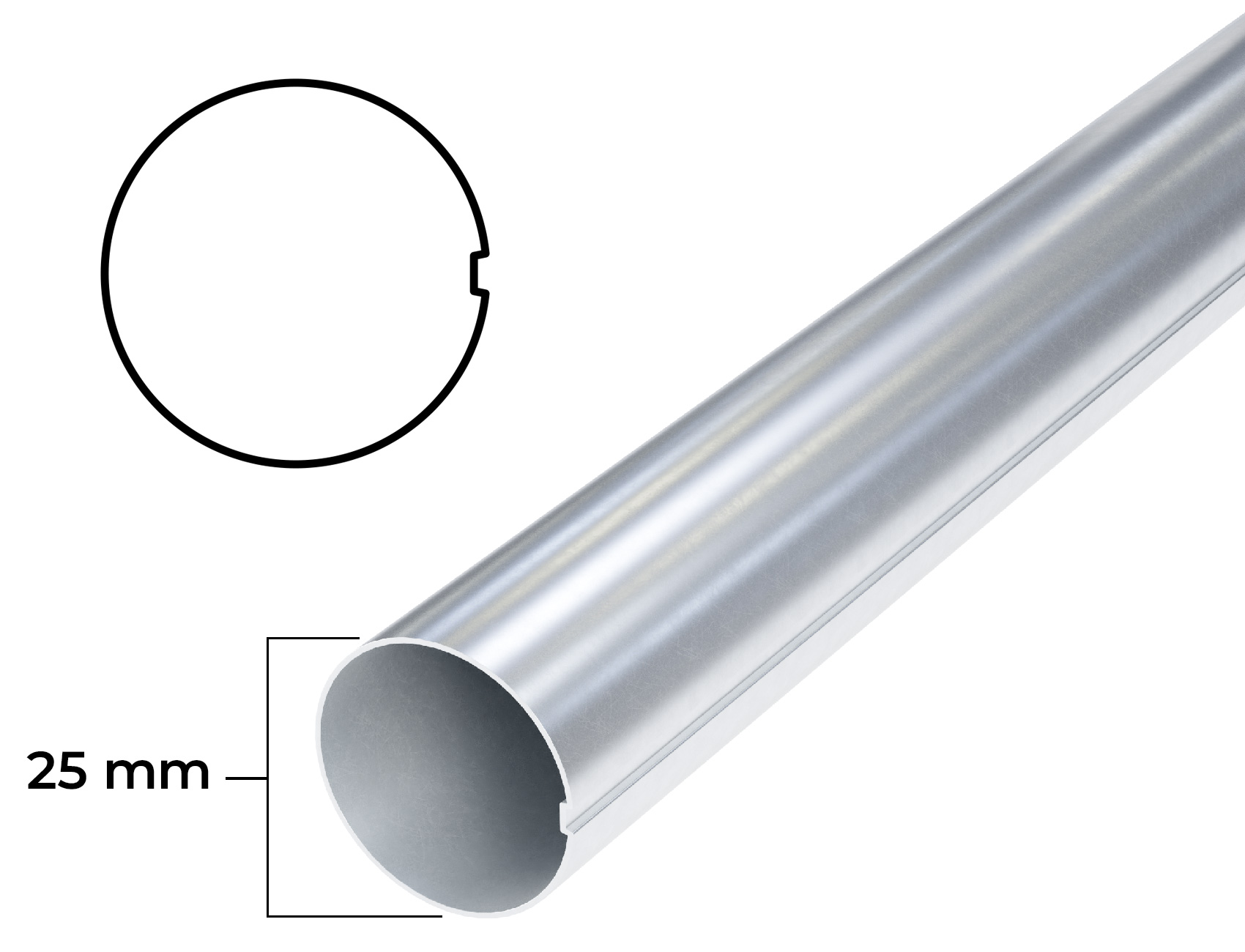 25 mm Stahl-Welle