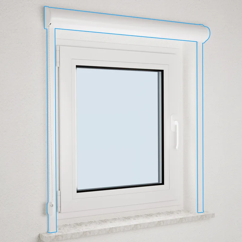 Zum Anschrauben an der Wand (Führungsschienen zum Ankleben)