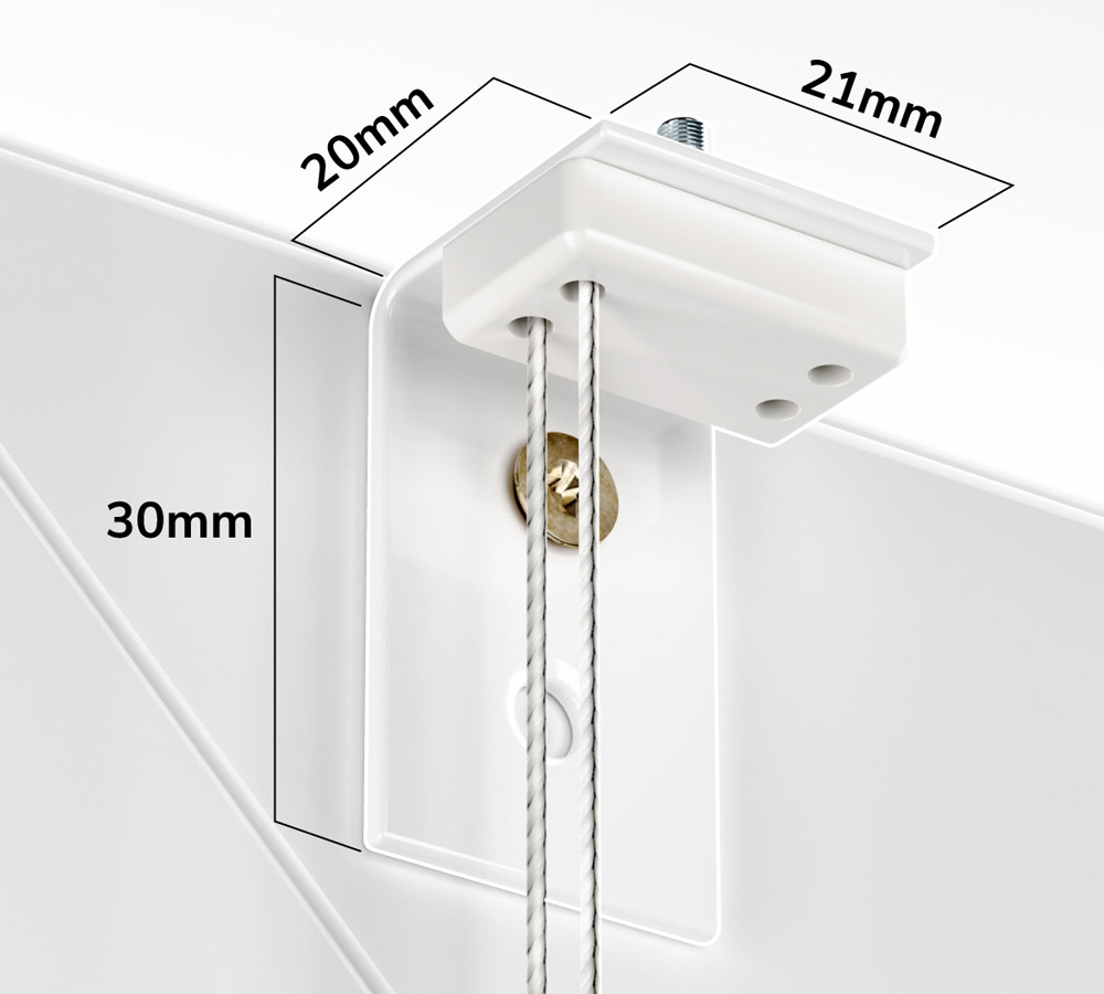Mit Winkel-Haltern zum Anschrauben am Fensterflügel