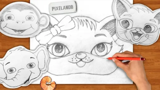 Drawing Cartoons - How To Draw Cute Cartoon Animal Faces