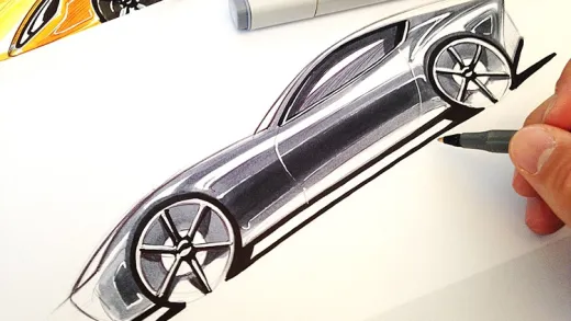 Car Sketching with Simple Analog Tools