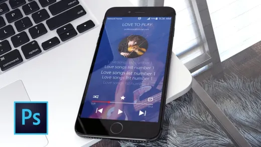 Mobile App Design in Photoshop from Scratch - UI & UX DESIGN