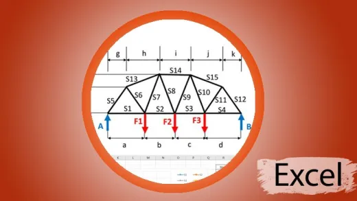 Excel-Kurs für Ingenieure: Kräftezerlegung, Fachwerkbrücke