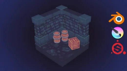 Cenários "Hand painting" para GAMES com Blender e Substance