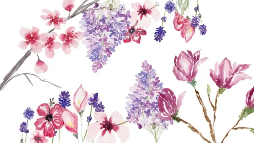 Watercolor Loose Florals
