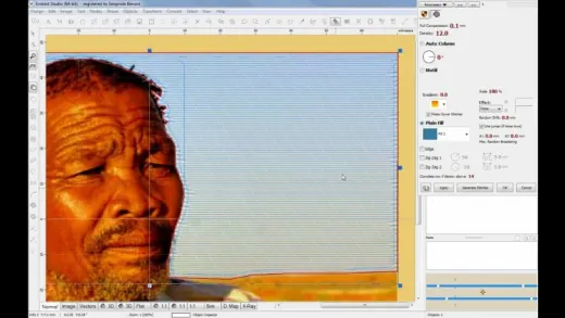 Learn how to create an Embird Sfumato Portrait Design  