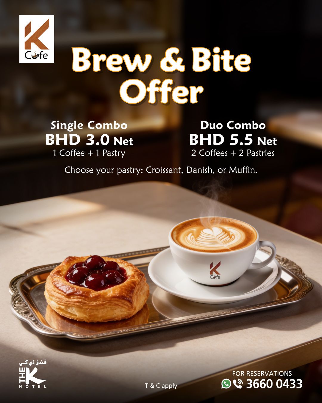 Brew & Bite Offer at K Cafe