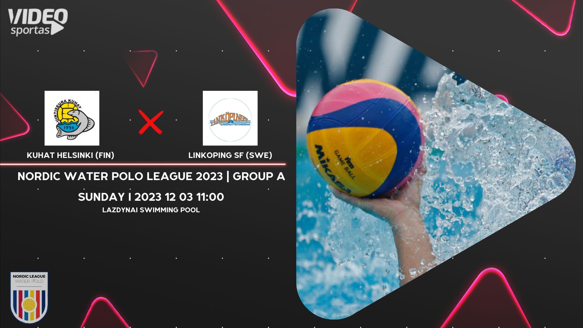 KUHAT HELSINKI x LINKOPING SF (NORDIC WATER POLO LEAGUE 2023 | Group A)
