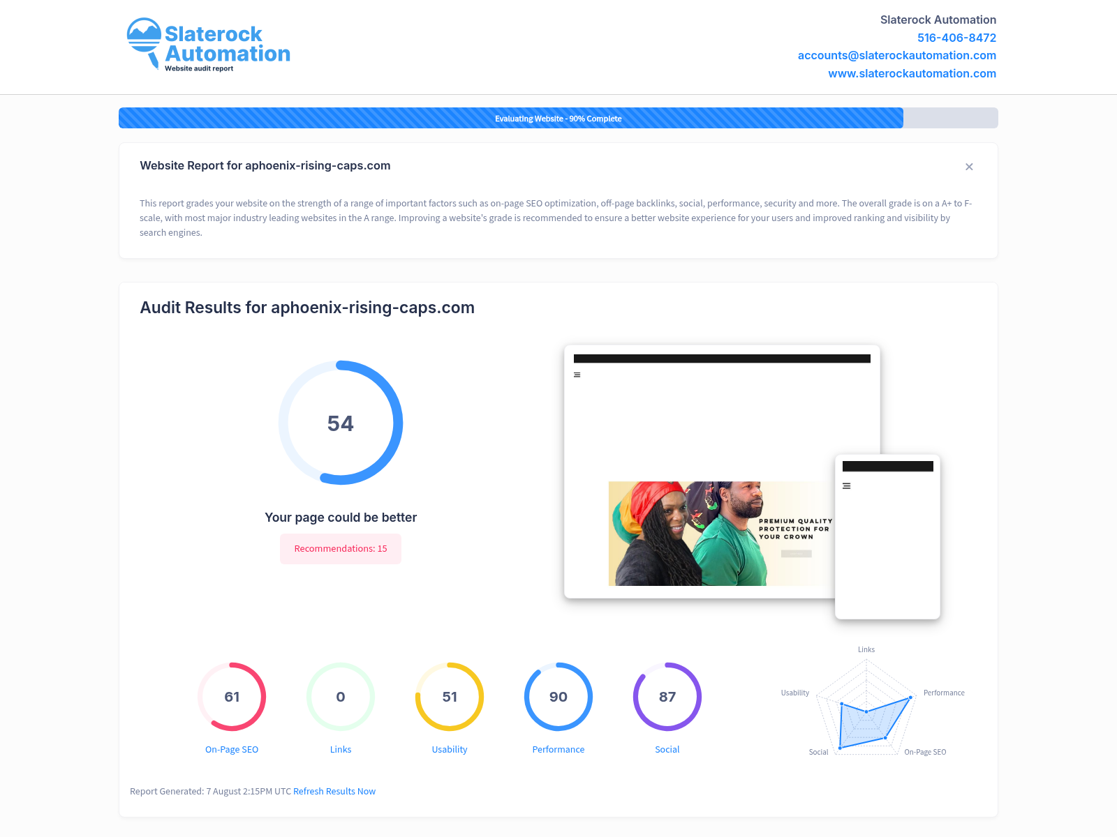 Screenshot of A Phoenix Rising Caps website showcasing user-friendly design and premium cap products.