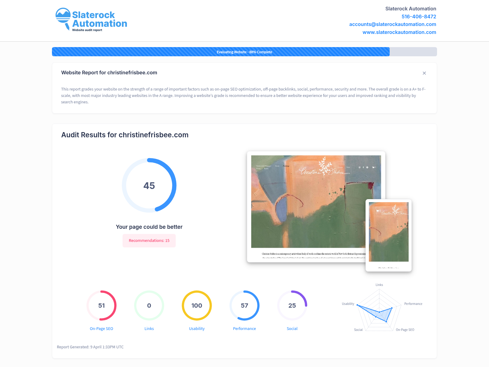 Screenshot showing Christine Frisbee's positive reviews and client testimonials.