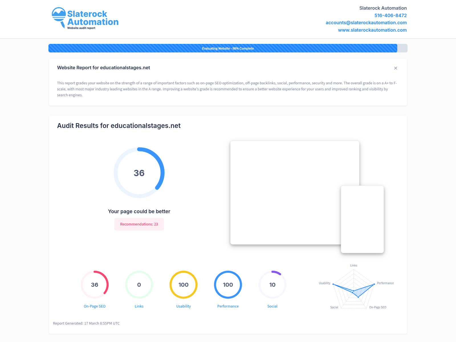Screenshot of Educational Stages website showcasing resources and workshops for theatre educators.