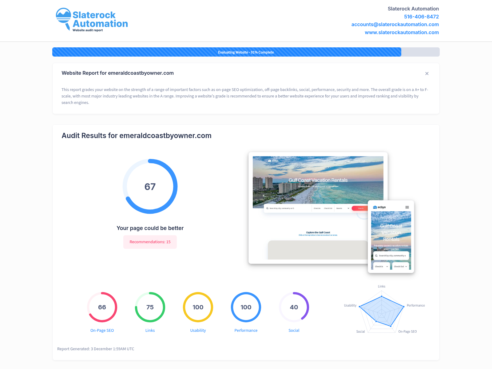 A screenshot showcasing the user-friendly interface of Emerald Coast By Owner's vacation rental platform.