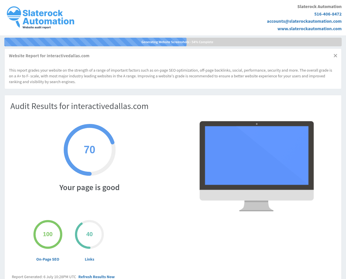 Screenshot showing the innovative technology used by Interactive Dallas for live events.