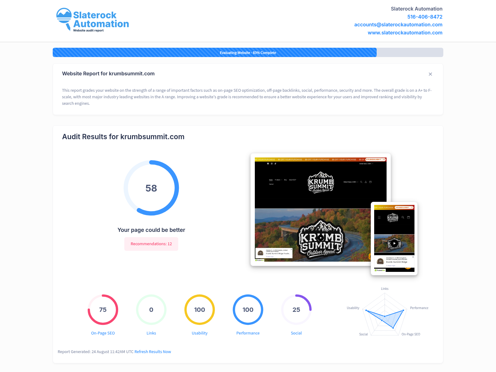 Screenshot showcasing the user-friendly interface of Krumb Summit's online portal.