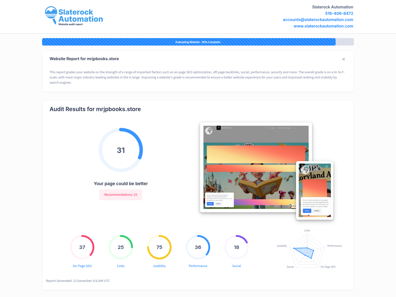 Screenshot of Mrjp Books website showcasing colorful flipbooks and positive customer reviews.