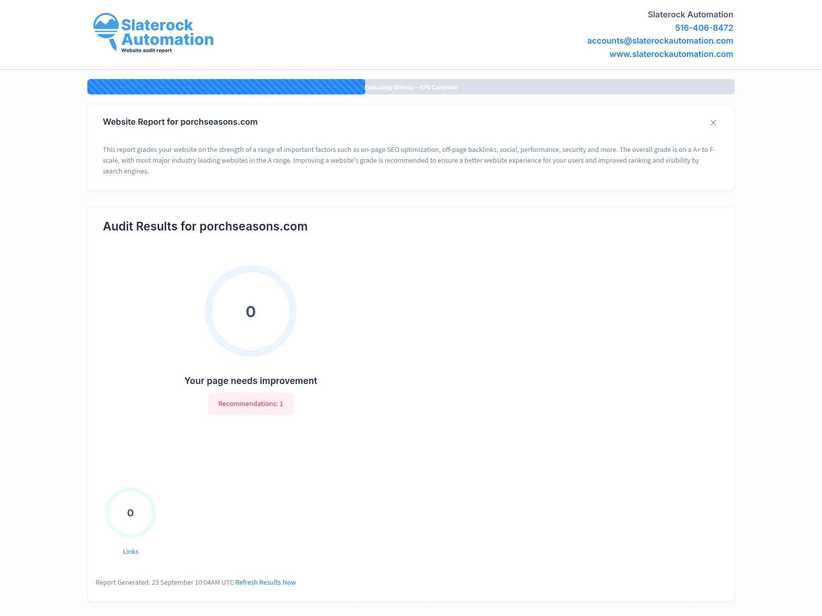 Screenshot of Porch Seasons website showcasing autumn decorations and delivery options.
