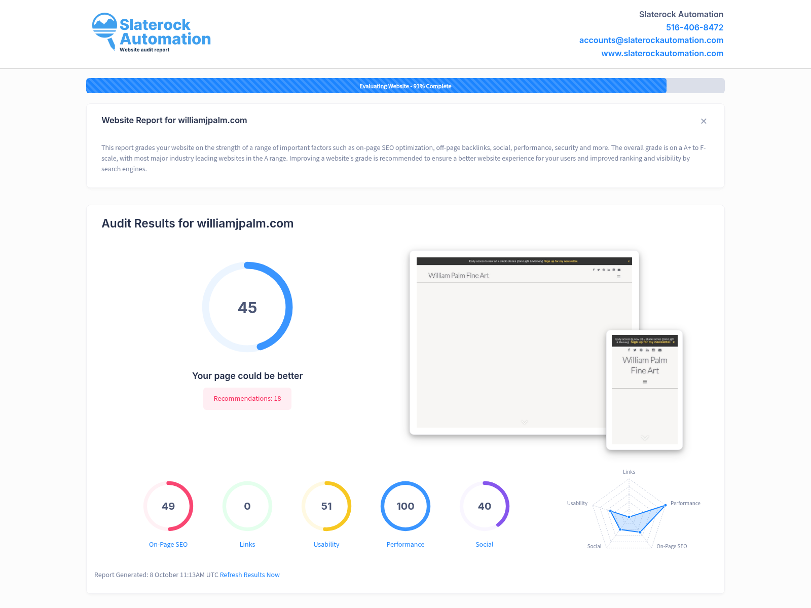 Screenshot of William J Palm's website showcasing his portfolio, including landscapes and vintage trains.