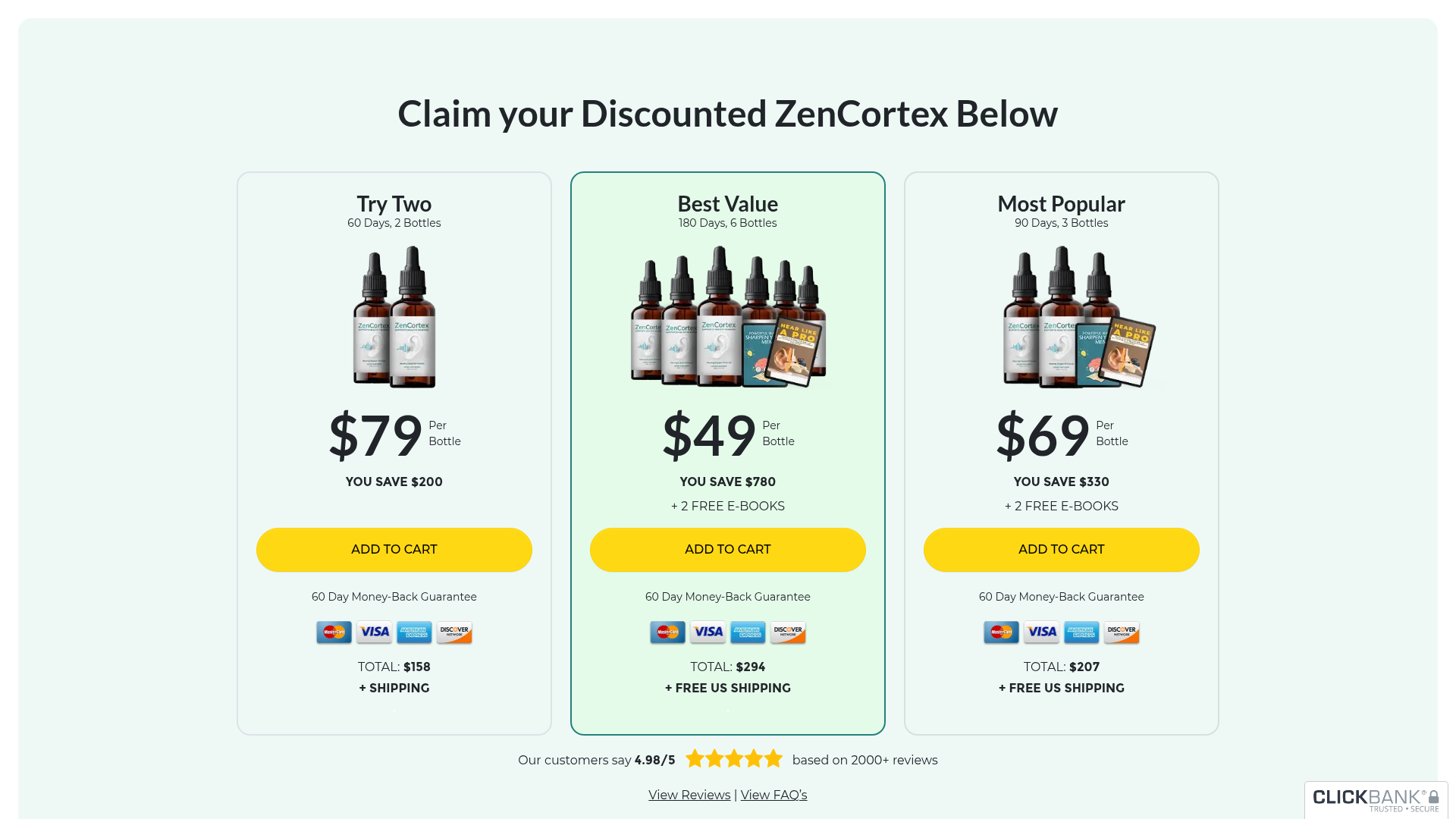 ZenCortex Official Product - Healthy Hearing Support