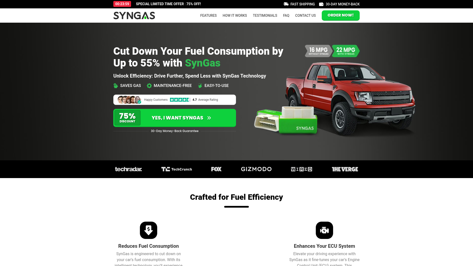Landing page background
